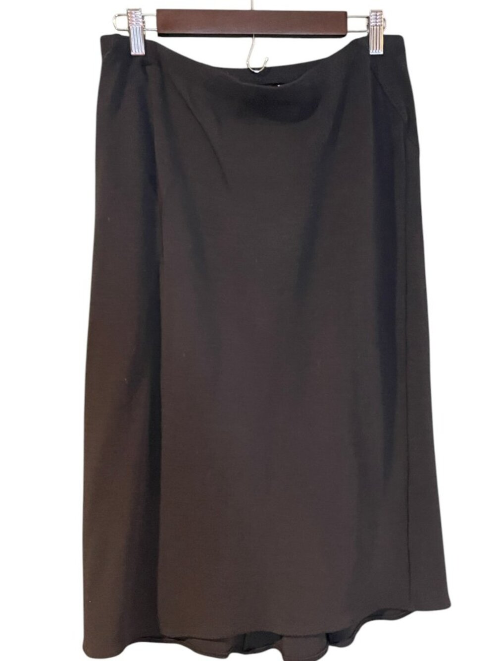 Eileen Fisher Vintage Black Wool Blend Midi Skirt – PL
